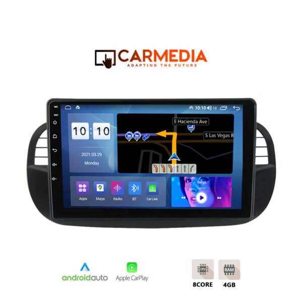 CARMEDIA CMDU409-3 TABLET 9'' OEM FIAT 500 2007-2015 BLACK