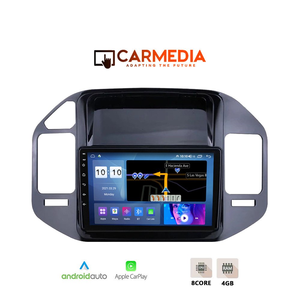 CARMEDIA-CM409-12-PRO-OEM-TABLET-9-MITSUBISHI-PAJERO-1999-2006-FULL-FRAME