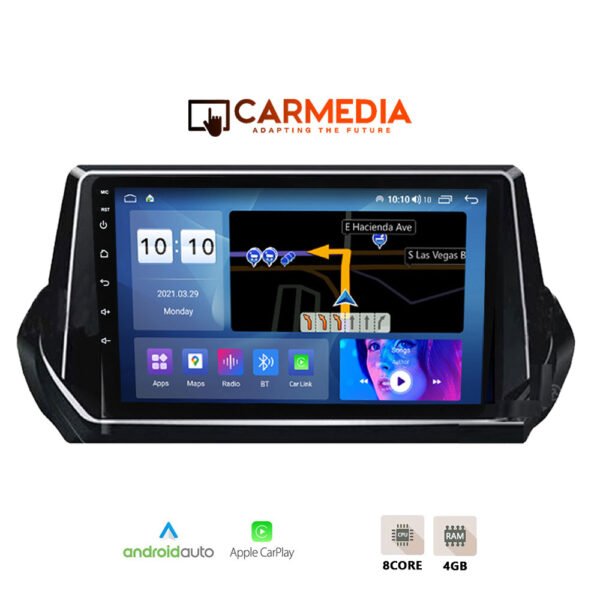 CARMEDIA CMDU409-3 TABLET 9'' OEM PEUGEOT 208-2008 2020+