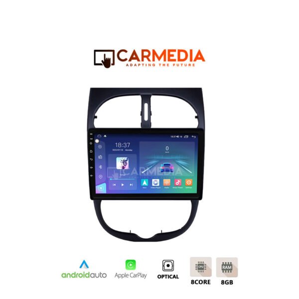 CARMEDIA CM809-13 TABLET 9'' OEM PEUGEOT 206 1998-2006