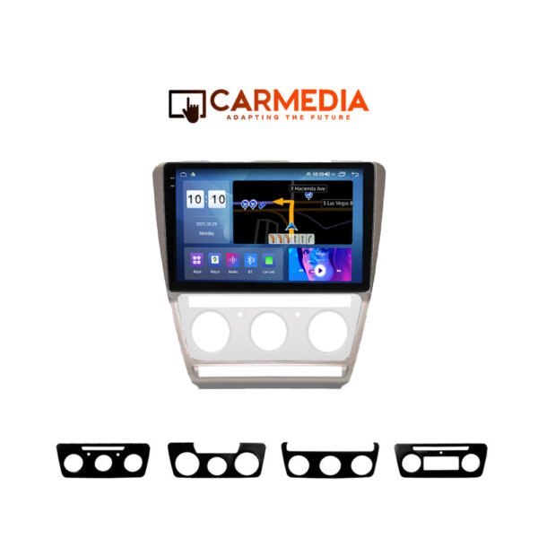 CARMEDIA CM410-12 PRO TABLET 10'' OEM SKODA OCTAVIA 5 2005-2012 A/C-CLIMA GREY