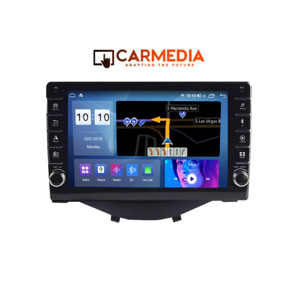 CARMEDIA CM2089B-13 KNOB TABLET 9'' OEM CITROEN C1 | PEUGEOT 108 | TOYOTA AYGO 2014+