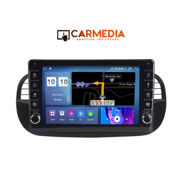 CARMEDIA CM2089B-13 KNOB TABLET 9'' OEM FIAT 500 2007-2015 BLACK