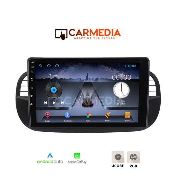 CARMEDIA CM209C-13 TABLET 9'' OEM FIAT 500 2007-2015 BLACK