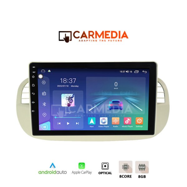 CARMEDIA CM809-13 TABLET 9'' OEM FIAT 500 2007-2015 BEIGE