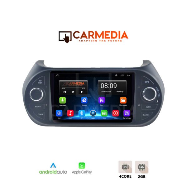 CARMEDIA CMT207-12 OEM 7'' FIAT FIORINO - PEUGEOT QUBO - CITROEN NEMO 2008-2018