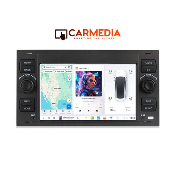 CARMEDIA CMTDU4087B-3 OEM 7'' FORD ALL BLACK