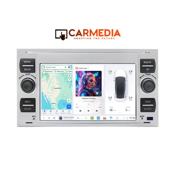 CARMEDIA CMTDU4087B-3 OEM 7'' FORD ALL SILVER