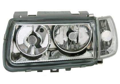 Φανάρια εμπρός angel eyes για Vw Polo 6N (1994-1999) - χρωμίου , χωρίς λάμπες (Η7) - σετ 2τμχ.