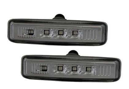 Led φλας για BMW E39 (1995-2003) - μαύρο χρωμίου - σετ 2τμχ.