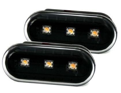 Led φλας φτερού για Vw / Ford / Seat - μαύρα - σετ 2τμχ.