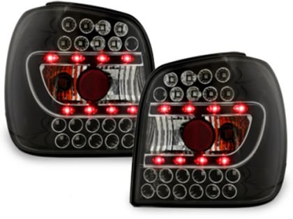 Πίσω φανάρια led για Vw Polo 6N (1994-1999) - μαύρα - σετ 2τμχ.