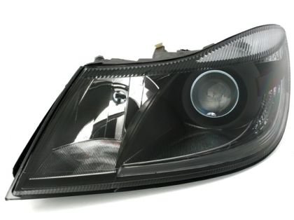 Φανάρια εμπρός led για Skoda Octavia (2008-2012) black , με λάμπες (Η1) - σετ 2τμχ.