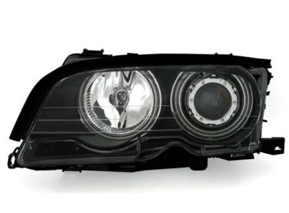 Φανάρια εμπρός angel eyes για BMW E46 coupe και cabrio (1999-2003) - χωρίς φλας , με λάμπες (Η1) - σετ 2τμχ.