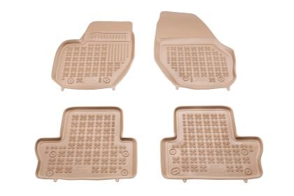Λαστιχένια πατάκια Rezaw Plast για VOLVO S60 / V60 / XC60 (2008-2017) - τύπου σκαφάκι - μπεζ - 4τμχ.