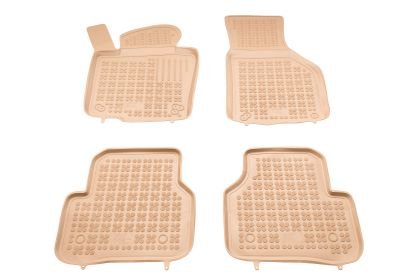 Λαστιχένια πατάκια Rezaw Plast για VW Passat B6 / B7 (2005-2014) / Tiguan (2007-2016) / Jetta (2010-2018) - τύπου σκαφάκι - μπεζ - 4τμχ.
