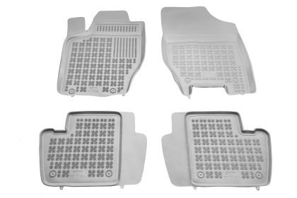 Λαστιχένια πατάκια Rezaw Plast για CITROEN C4 I / II (2004-2018) / PEUGEOT 307 (2001-2008) - τύπου σκαφάκι - γκρι - 4τμχ.