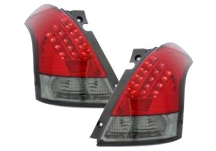 Πίσω φανάρια led για Suzuki Swift (2005-2010) - chrome - σετ 2τμχ.