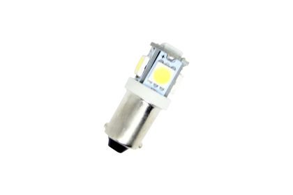 Led λάμπα τύπου BA9 με 5 SMD led 5000K εκ διαμέτρου αντίθετα - 1τμχ.