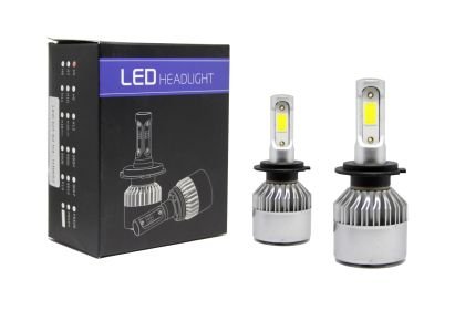 Led λάμπες Η7  για μεσαία ή μεγάλα φώτα S2 - 30 800 lux , 18 Watt - COB 6000K - 300% πιό έντονη φωτεινότητα 2τμχ.