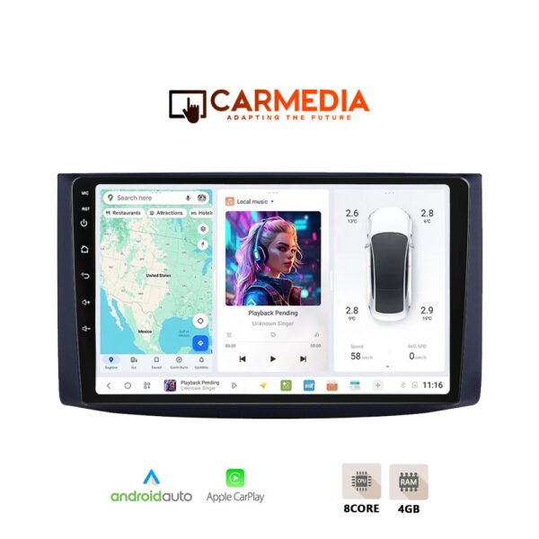 CARMEDIA CMDU409-3 TABLET 9'' OEM CHEVROLET AVEO 2006-2010
