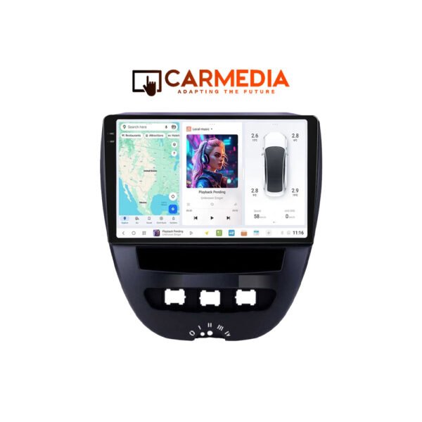 CARMEDIA CMDU121036-7 PRO PLUS TABLET 10.36" OEM CITROEN C1 | PEUGEOT 107 | TOYOTA AYGO 2005-2014