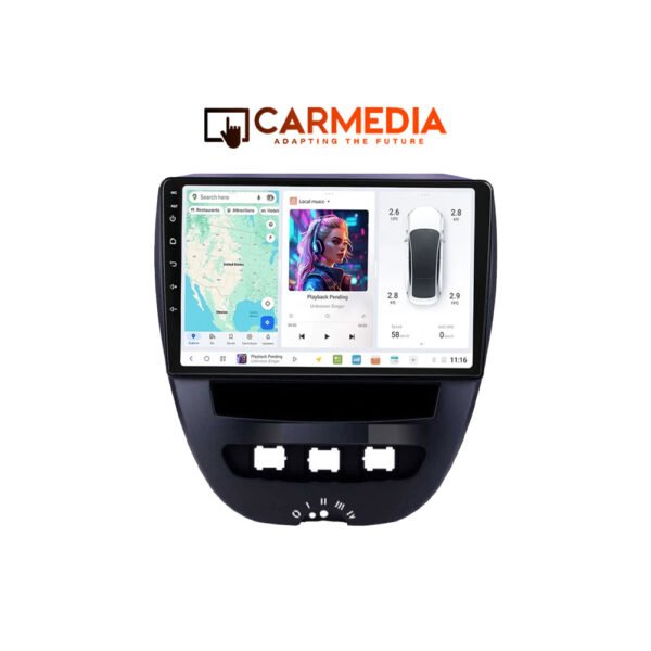 CARMEDIA CMDU410-3 TABLET 10'' OEM CITROEN C1 | PEUGEOT 107 | TOYOTA AYGO 2005-2014