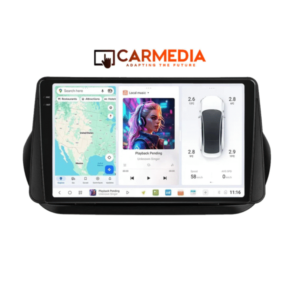 CARMEDIA CMDU121036-7 PRO PLUS TABLET 10.36'' OEM FIAT FIORINO - PEUGEOT QUBO - CITROEN NEMO 2008-2018