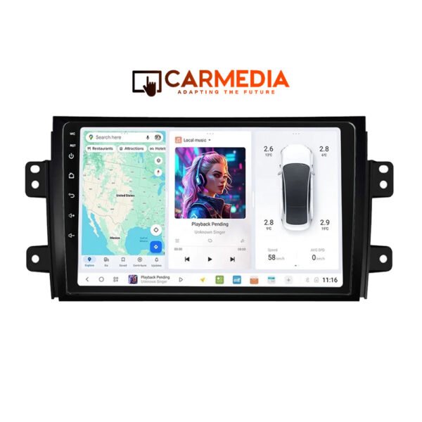CARMEDIA CMDU409-3 TABLET 9'' OEM FIAT SEDICI | SUZUKI SX4 2005-2013