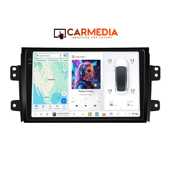 CARMEDIA CMDU12095-7 PRO PLUS TABLET 9.5'' OEM FIAT SEDICI | SUZUKI SX4 2005-2013