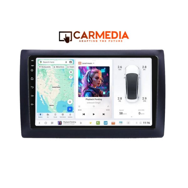 CARMEDIA CMDU409-3 TABLET 9'' OEM FIAT STILO 2001-2008