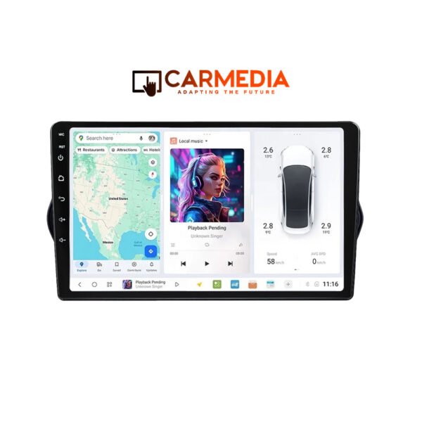 CARMEDIA CMDU409-3 TABLET 9'' OEM FIAT TIPO 2015-2018