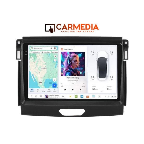 CARMEDIA CMDU12095-7 PRO PLUS TABLET 9.5'' OEM FORD RANGER 2015-2018