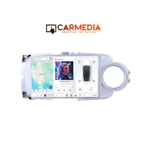 CARMEDIA CMDU8095-6 PRO PLUS TABLET 9.5'' OEM TOYOTA YARIS 2011-2020 SILVER RHD